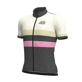 ALÉ jersey de manga corta - VINTAGE MERINO - blanco/gris