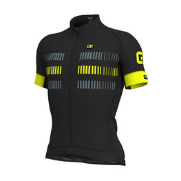 ALÉ jersey de manga corta - STRADA - negro/amarillo