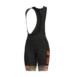 ALÉ pantalones cortos de tirantes - SAVANA LADY  - negro/dorado/naranja