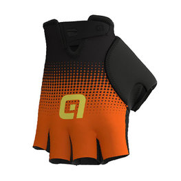 ALÉ guantes de dedos cortos - DOTS  - negro/naranja