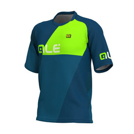 ALÉ jersey de manga corta - RAMPAGE MTB - azul/verde