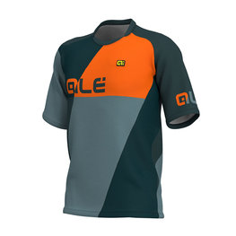 ALÉ jersey de manga corta - RAMPAGE MTB - gris/naranja