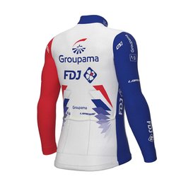ALÉ maillot de invierno de manga larga - GROUPAMA FDJ 2022 - azul/rojo/blanco