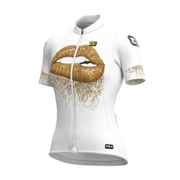 ALÉ jersey de manga corta - LIPS LADY - blanco/dorado