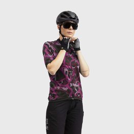 ALÉ jersey de manga corta - WOODLAND GRAVEL LADY - rosa/púrpura/negro