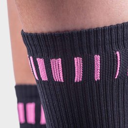 ALÉ calcetines clásicos - LOGO Q-SKIN  - negro/rosa