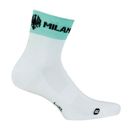 BIANCHI MILANO calcetines clásicos - ASFALTO - blanco/turquesa