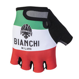 BIANCHI MILANO guantes de dedos cortos - ALVIA - blanco/rojo/verde
