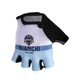BIANCHI MILANO guantes de dedos cortos - ENAS - blanco/azul claro