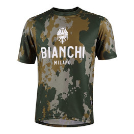 BIANCHI MILANO jersey de manga corta - POZZILLO MTB - verde/marrón