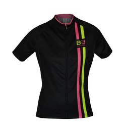 jersey de manga corta - ITEM TWO LADY - amarillo/negro/rosa