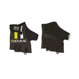 guantes de dedos cortos - STRAPS - negro/blanco/amarillo