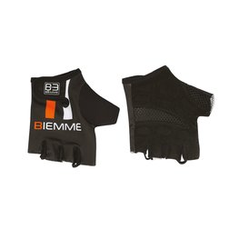 guantes de dedos cortos - STRAPS - negro/naranja/blanco