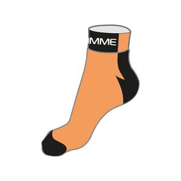 calcetines de tobillo - COOLMAX - negro/naranja