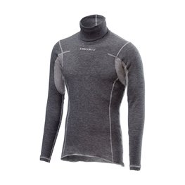 CASTELLI camiseta de manga larga - FLANDERS WARM NECK - gris