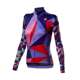 CASTELLI maillot de invierno de manga larga - TRIANGOLO MID LADY W - púrpura/multicolor