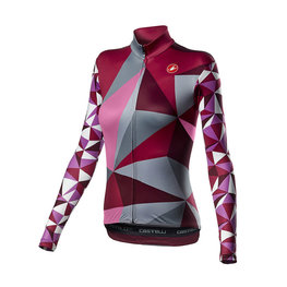 CASTELLI maillot de invierno de manga larga - TRIANGOLO MID LADY W - rosa/gris