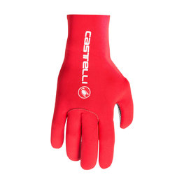 CASTELLI guantes de dedos largos - DILUVIO C - rojo