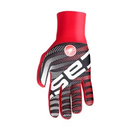 CASTELLI guantes de dedos largos - DILUVIO C - rojo