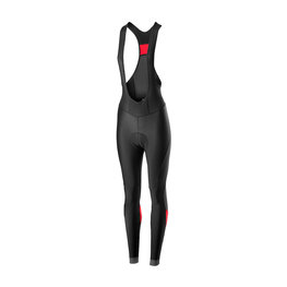 CASTELLI pantalones largos con tirantes - VELOCISSIMA LADY WNT - negro/rojo