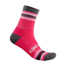 CASTELLI calcetines clásicos - STRISCIA 13 WINTER - rosa