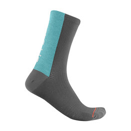 CASTELLI calcetines clásicos - BANDITO WOOL 18 - azul claro/gris