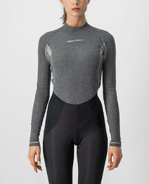 CASTELLI camiseta de manga larga - FLANDERS 2 WARM LADY - gris