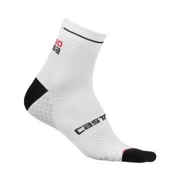 CASTELLI calcetines clásicos - ROSA CORSA DUE LADY - blanco