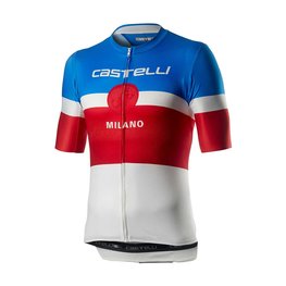 CASTELLI jersey de manga corta - MILANO - blanco/azul/rojo