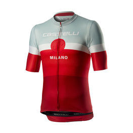 CASTELLI jersey de manga corta - MILANO - gris/granate/rojo