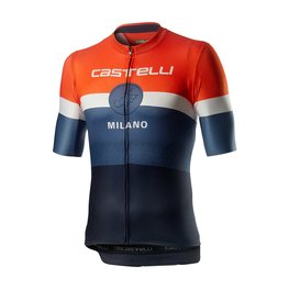 CASTELLI jersey de manga corta - MILANO - naranja/azul/negro