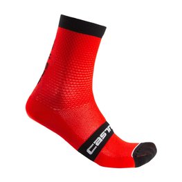 CASTELLI calcetines clásicos - SUPERLEGGERA 12 - negro/rojo