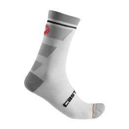 CASTELLI calcetines clásicos - TROFEO 15 - blanco/gris
