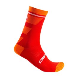 CASTELLI calcetines clásicos - TROFEO 15 - rojo/naranja