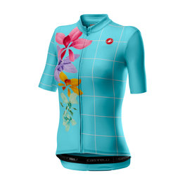 CASTELLI jersey de manga corta - FIORITA LADY - turquesa