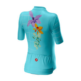CASTELLI jersey de manga corta - FIORITA LADY - turquesa