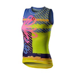 CASTELLI camiseta sin mangas - PRO MESH W LADY - multicolor/rosa