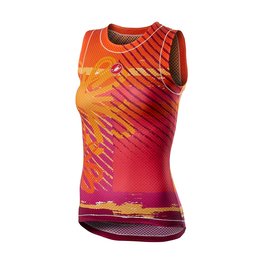 CASTELLI camiseta sin mangas - PRO MESH W LADY - multicolor/naranja