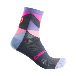 CASTELLI calcetines clásicos - UNLIMITED W LADY - azul/gris/rosa