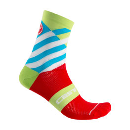 CASTELLI calcetines clásicos - TALENTO W LADY - verde claro/azul claro/rojo