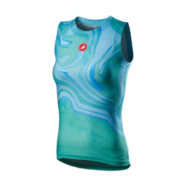 CASTELLI camiseta sin mangas - PRO MESH W LADY - turquesa/azul