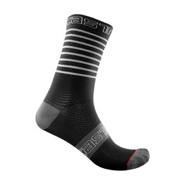 CASTELLI calcetines clásicos - SUPERLEGGERA 12 LADY - blanco/negro/gris