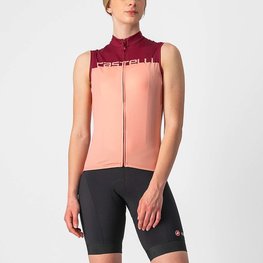 CASTELLI maillot sin mangas - VELOCISSIMA LADY - granate/rosa