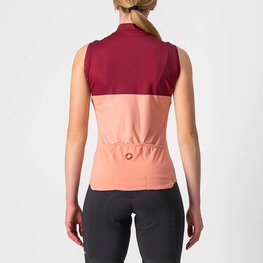 CASTELLI maillot sin mangas - VELOCISSIMA LADY - granate/rosa
