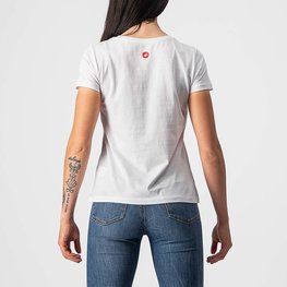 CASTELLI Camiseta de manga corta - BELLAGIO TEE LADY - blanco