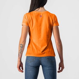 CASTELLI Camiseta de manga corta - BELLAGIO TEE LADY - naranja