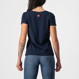 CASTELLI Camiseta de manga corta - BELLAGIO TEE LADY - azul