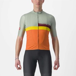 CASTELLI jersey de manga corta - A BLOCCO - naranja/granate/verde/amarillo
