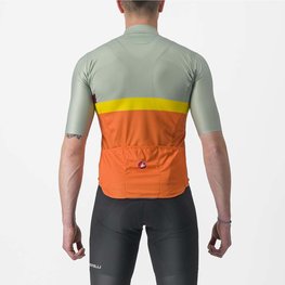 CASTELLI jersey de manga corta - A BLOCCO - naranja/granate/verde/amarillo