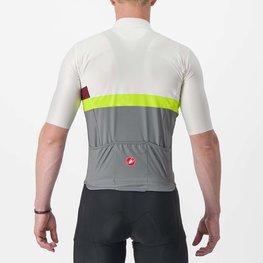 CASTELLI jersey de manga corta - A BLOCCO - granate/gris/amarillo/marfil
